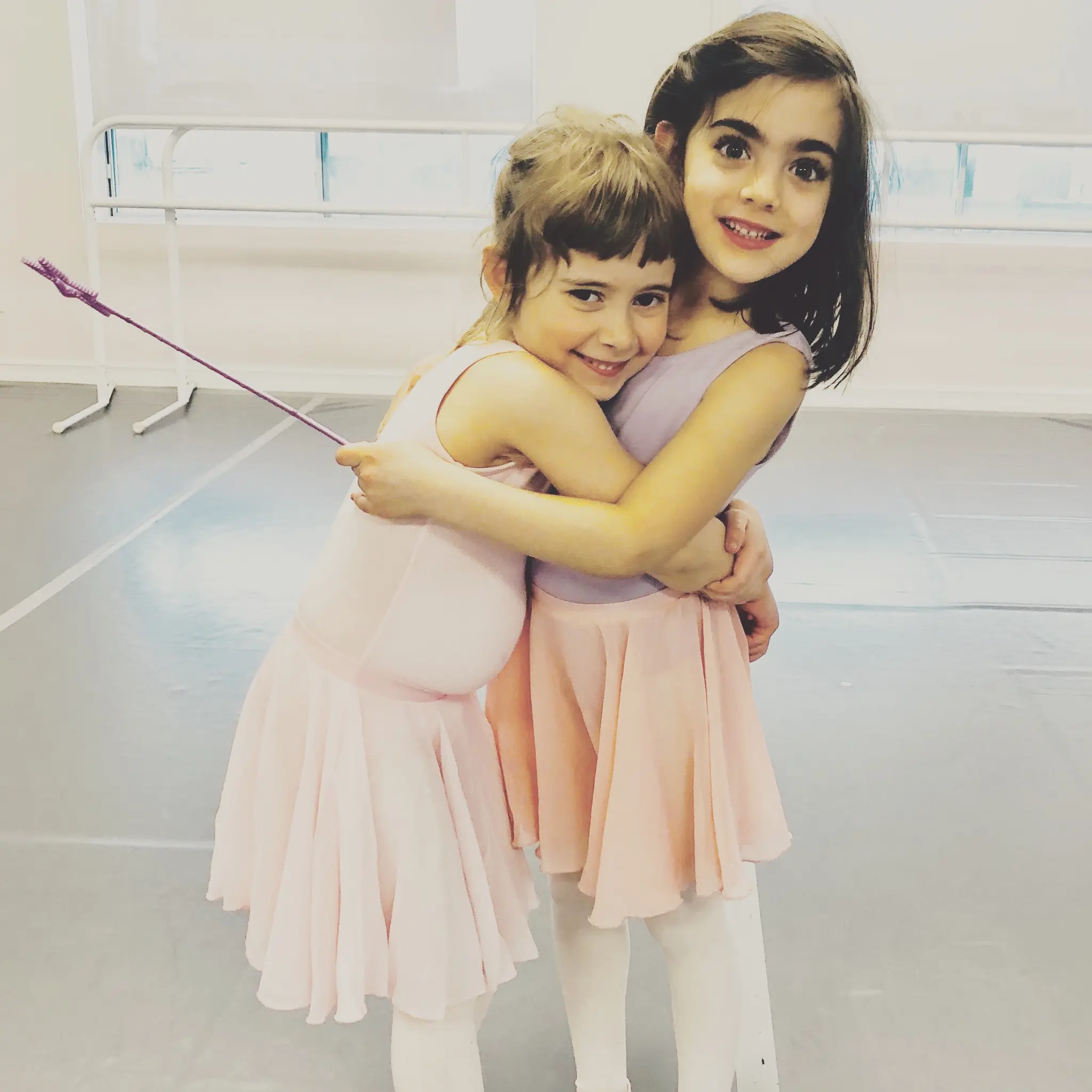 Students making friends at dance class